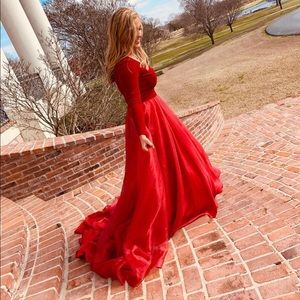 Stunning red prom dress